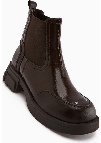 Emely Kahve Lastikli Kadın Bot