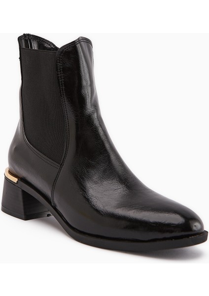 Verna Siyah Lastikli Kadın Topuklu Bot fiyatları