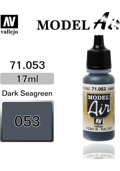 71053 18 Ml. Dark Sea Gray, Model Air Serisi Model Boyası