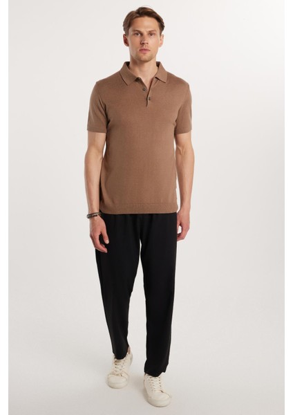 Erkek regular Fit Çift Pileli Beli Lastikli Rahat Kesim Bol Paça Baggy siyah Pantolon fırsatları