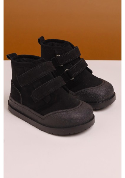 Jolan Siyah Süet Cırtcırtlı Çocuk Bot modelleri