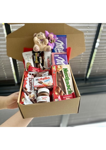 Sevgiliye ,arkadaş Ayıcıklı Mini Buketli Dolu Dolu Elit Markalar Çikolata Kutusu modelleri
