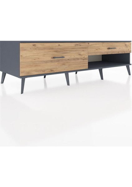 Kronos Tv Ünitesi 2 Çekmeceli 176X59X51 Antrasit-Antrasit/çam fiyatları