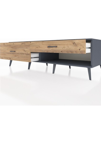 Kronos Tv Ünitesi 2 Çekmeceli 176X59X51 Antrasit-Antrasit/çam fırsatları