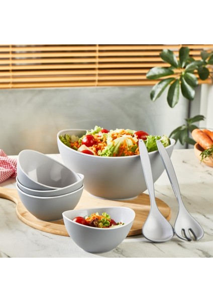 Life 7 Parça Gri Servis Sunum Salata Hazırlık Seti MIT1091