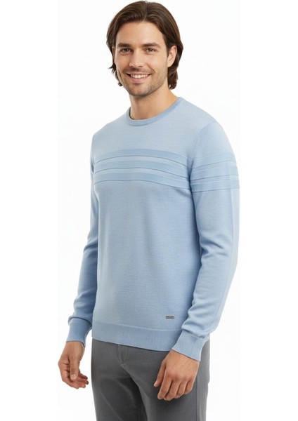 Erkek Sıfır Yaka Kazak Çelik Örgü Klasik Kalıp 5247C BGL-ST04858 fiyatları