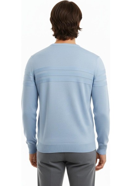 Erkek Sıfır Yaka Kazak Çelik Örgü Klasik Kalıp 5247C BGL-ST04858 modelleri