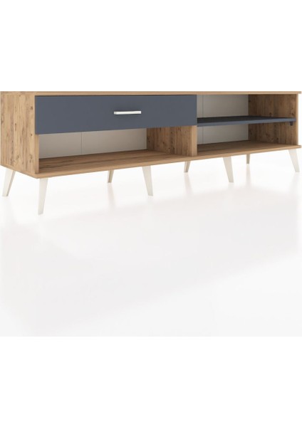 Hyperion Tv Ünitesi Tek Raflı Tek Çekmeceli 176X44X51 Çam-Antrasit/antrasit fiyatları