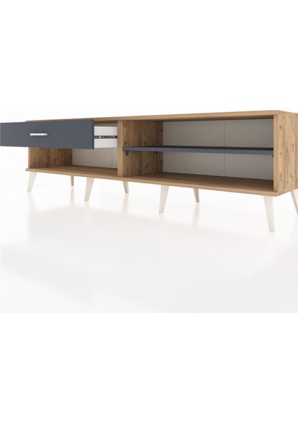 Hyperion Tv Ünitesi Tek Raflı Tek Çekmeceli 176X44X51 Çam-Antrasit/antrasit fırsatları