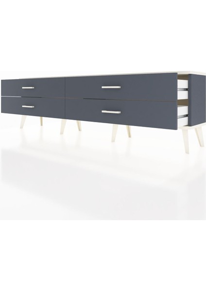 Arges Tv Ünitesi 4 Çekmeceli 176X30X51 Antrasit-Aytaşı/antrasit fırsatları