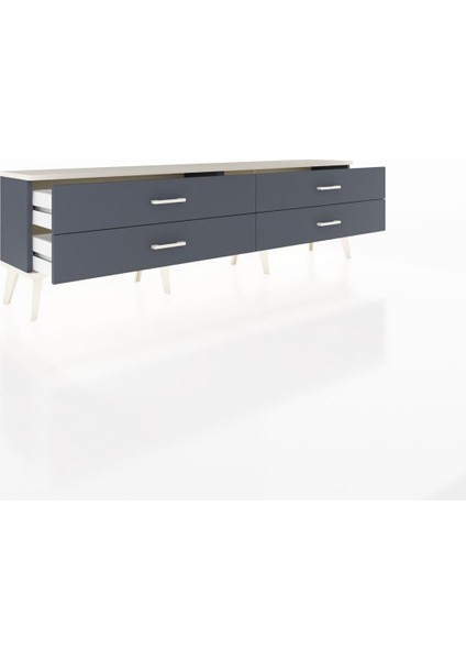 Arges Tv Ünitesi 4 Çekmeceli 176X30X51 Antrasit-Aytaşı/antrasit indirimleri