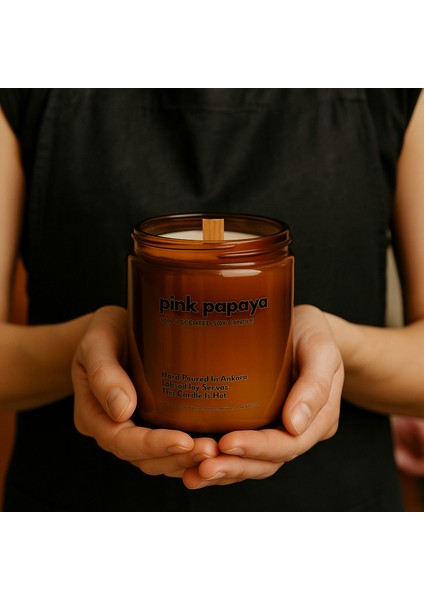 : Pink Papaya : Amber Cam Kavanozda : Kokulu Soya Mum (Papaya Tohumu, Kiraz Çiçeği, Şakayık) modelleri