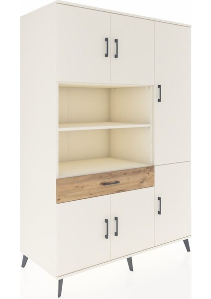 Kronos Dolap 10 Raflı Tek Çekmeceli 6 Kapaklı 132X59X195 Aytaşı-Aytaşı/çam fiyatları