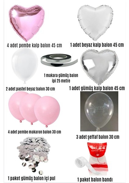 Pembe Doğum Günü Partisi - Kalpli Pembe Balon Konsepti - Yaş Günü Partisi fiyatları