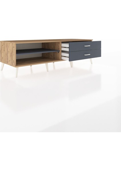 Kronos Tv Ünitesi Tek Raflı 2 Çekmeceli 176X59X51 Çam-Antrasit/antrasit indirimleri