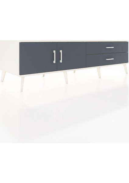 Kronos Tv Ünitesi Tek Raflı 2 Çekmeceli 2 Kapaklı 176X59X51 Aytaşı-Antrasit/antrasit fiyatları