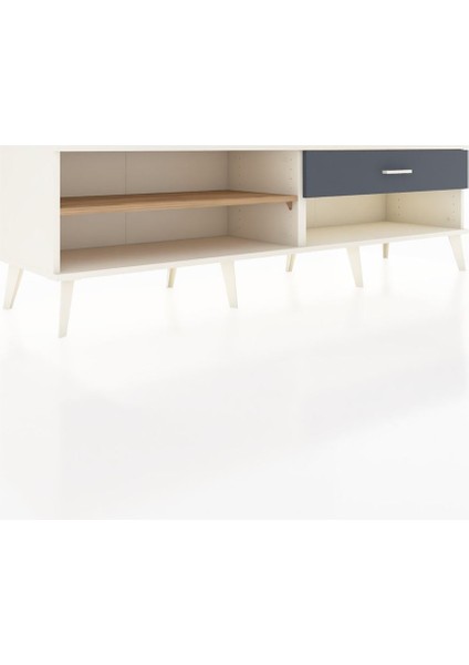 Hyperion Tv Ünitesi Tek Raflı Tek Çekmeceli 176X44X51 Aytaşı-Çam/antrasit fiyatları