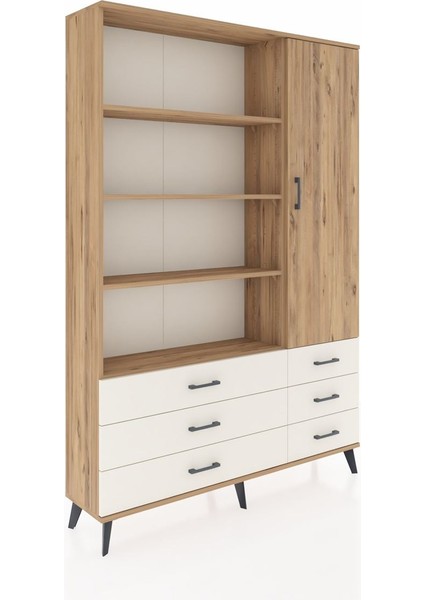 Arges Dolap 8 Raflı 6 Çekmeceli Tek Kapaklı 132X30X195 Çam-Çam/aytaşı fiyatları