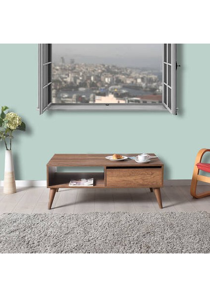 Dikdörtgen Orta Sehpa-Koyu Ceviz(Oslo Ceviz) 110X42X65 cm (Gxyxd) fiyatları