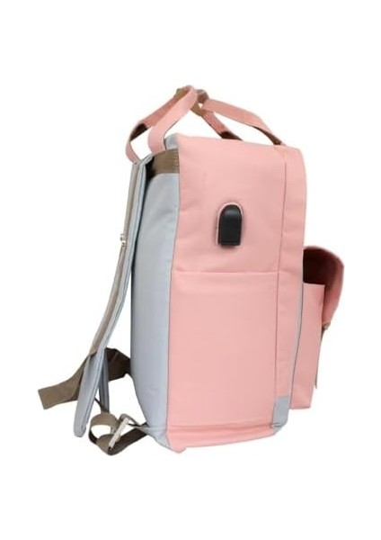 Cats USB Girişli Suya Dayanıklı 14 Inç Laptop Uyumlu Okul Sırt Çantası Pembe modelleri