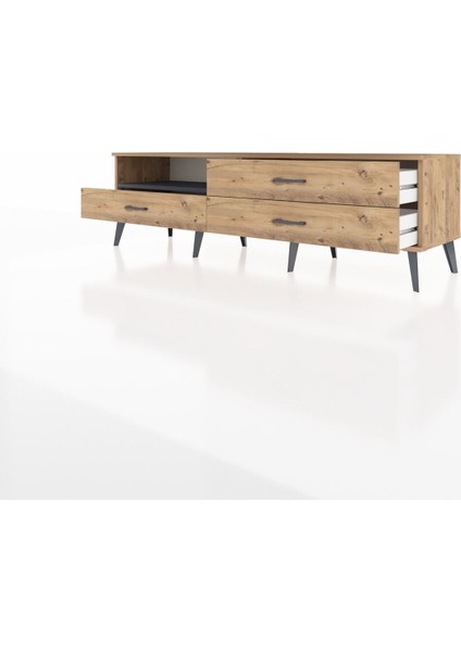Hyperion Tv Ünitesi Tek Raflı 3 Çekmeceli 176X44X51 Çam-Antrasit/çam modelleri