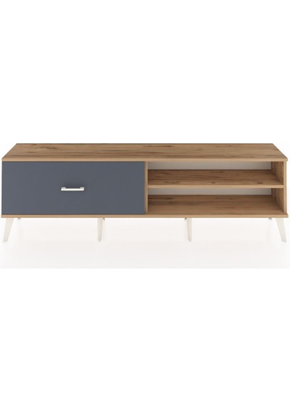 Arges Tv Ünitesi Tek Raflı Tek Çekmeceli 176X30X51 Çam-Çam/antrasit