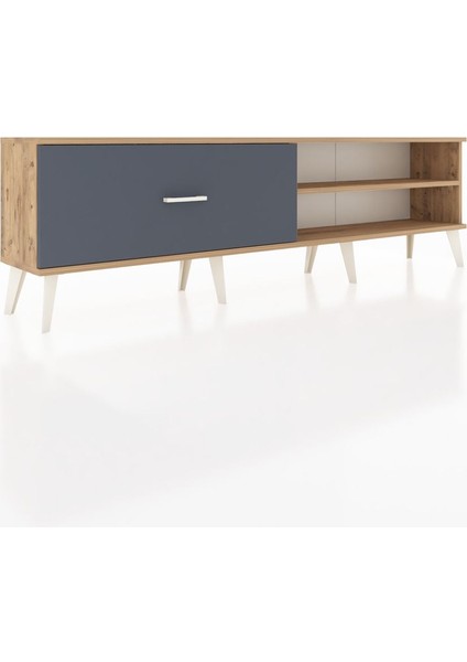 Arges Tv Ünitesi Tek Raflı Tek Çekmeceli 176X30X51 Çam-Çam/antrasit fiyatları