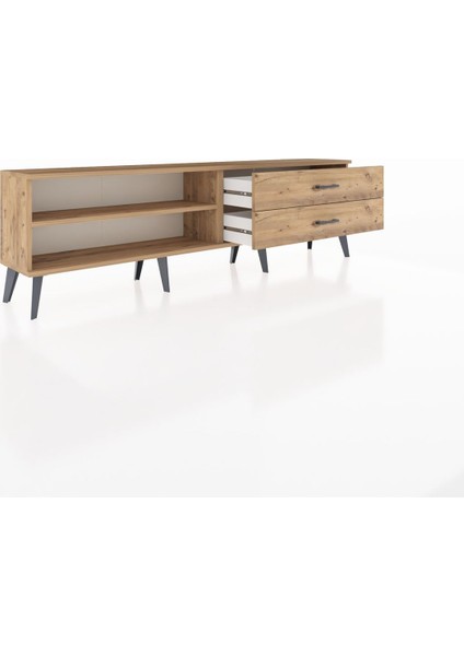 Arges Tv Ünitesi Tek Raflı 2 Çekmeceli 176X30X51 Çam-Çam/çam indirimleri