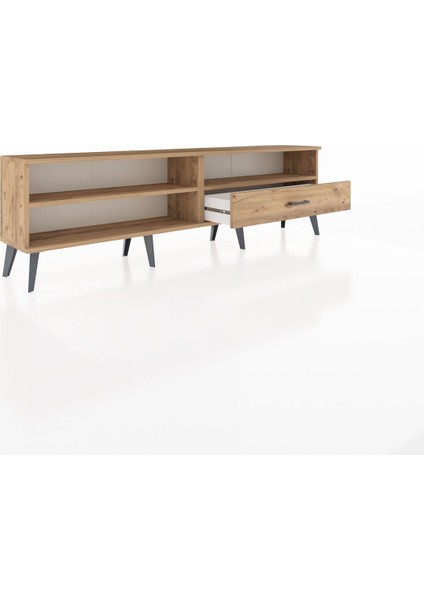 Arges Tv Ünitesi 2 Raflı Tek Çekmeceli 176X30X51 Çam-Çam/çam indirimleri