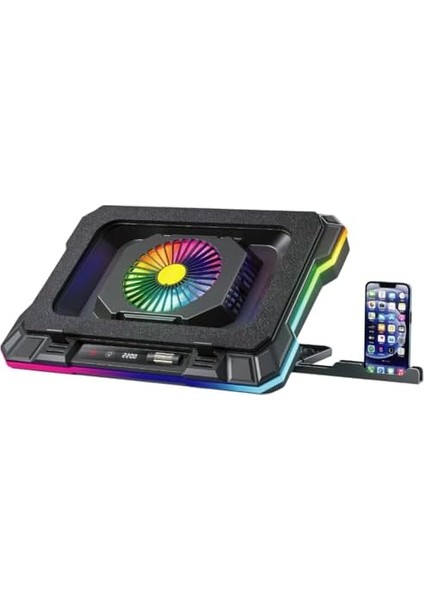 Gaming Laptop Notebook Soğutucu Stand Telefon Tutucu Stant 2200RPM Rgb Işıklı LED Display modelleri