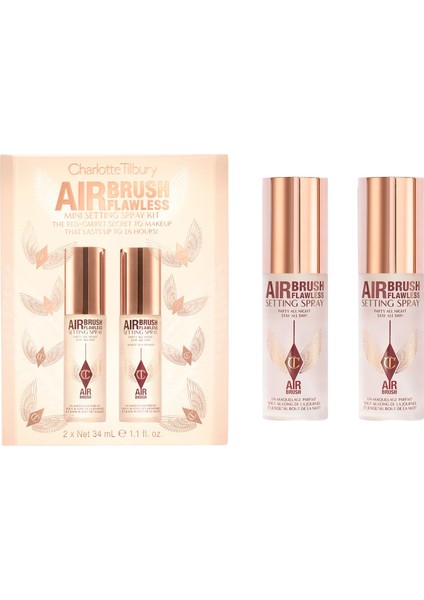 Airbrush Flawless Mini Setting Spray Kit - Makyaj Sabitleyici Sprey Seti 2 x 34 ml