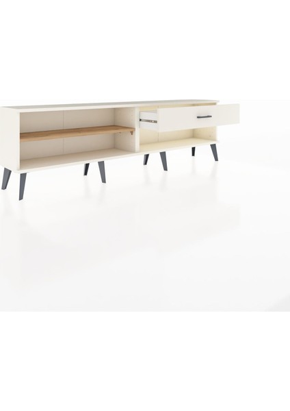 Arges Tv Ünitesi Tek Raflı Tek Çekmeceli 176X30X51 Aytaşı-Çam/aytaşı indirimleri