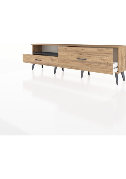 Arges Tv Ünitesi Tek Raflı 2 Çekmeceli 176X30X51 Çam-Antrasit/çam modelleri