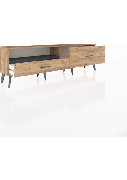 Arges Tv Ünitesi Tek Raflı 2 Çekmeceli 176X30X51 Çam-Antrasit/çam indirimleri