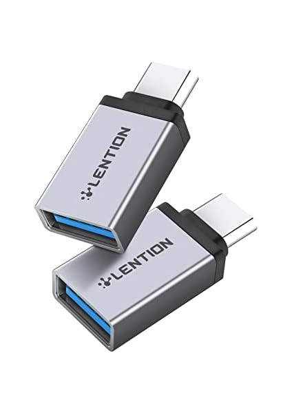 Lentıon Usb-C - USB 3.0 Adaptörü, Tip-C'yi Tip-A'ya Dönüştürme MacBook Pro 13/14/15/16 (Thunderbolt 3/4 Bağlantı Noktası), 2018-2023 Mac Air/ipad Pro, Surface Book 2/go, Daha Fazla (2 Paket, Koyu Gri) fiyatları