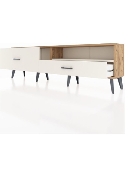 Arges Tv Ünitesi Tek Raflı 2 Çekmeceli 176X30X51 Çam-Aytaşı/aytaşı fırsatları