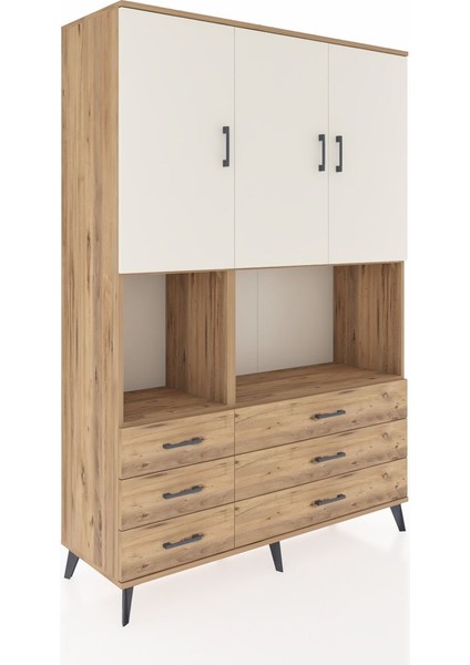 Hyperion Dolap 6 Raflı 6 Çekmeceli 3 Kapaklı 132X44X195 Çam-Aytaşı/çam fiyatları