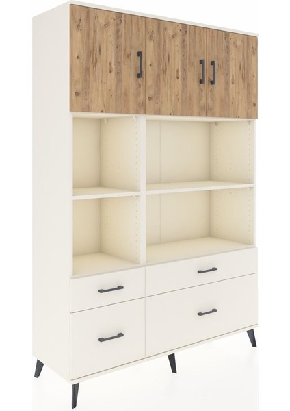 Hyperion Dolap 8 Raflı 4 Çekmeceli 3 Kapaklı 132X44X195 Aytaşı-Çam/aytaşı fiyatları