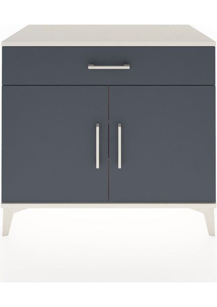 Hyperion Şifonyer 2 Raflı Tek Çekmeceli 2 Kapaklı 88X44X80 Aytaşı-Antrasit