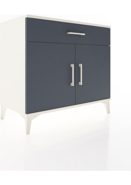 Hyperion Şifonyer 2 Raflı Tek Çekmeceli 2 Kapaklı 88X44X80 Aytaşı-Antrasit fiyatları