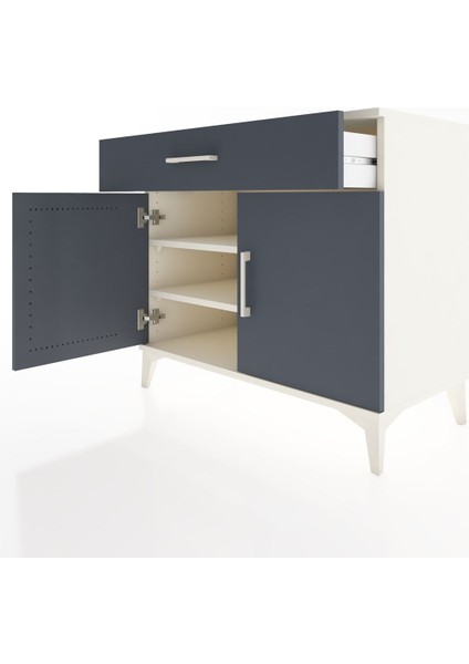 Hyperion Şifonyer 2 Raflı Tek Çekmeceli 2 Kapaklı 88X44X80 Aytaşı-Antrasit fırsatları