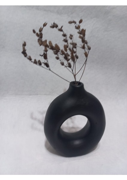 Halka Vazo Siyah