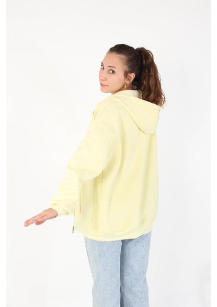 26174 Taşlı Fermuarlı Kapşonlu Kanguru Cep Sweat modelleri