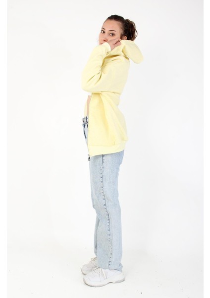 26174 Taşlı Fermuarlı Kapşonlu Kanguru Cep Sweat fırsatları