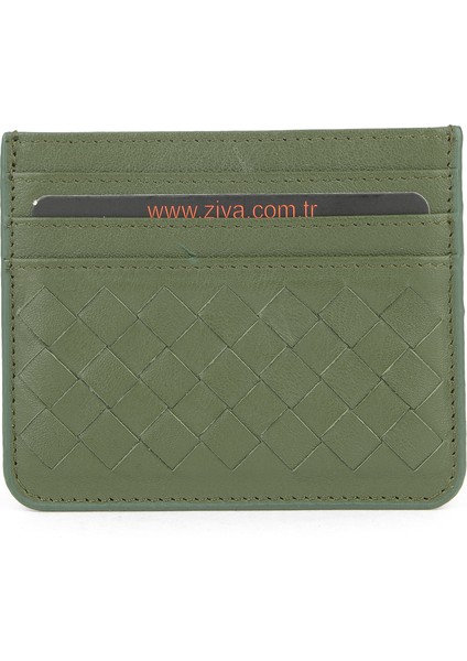, Unisex Hakiki Deri Kartlık 1539852Z06 Yeşil