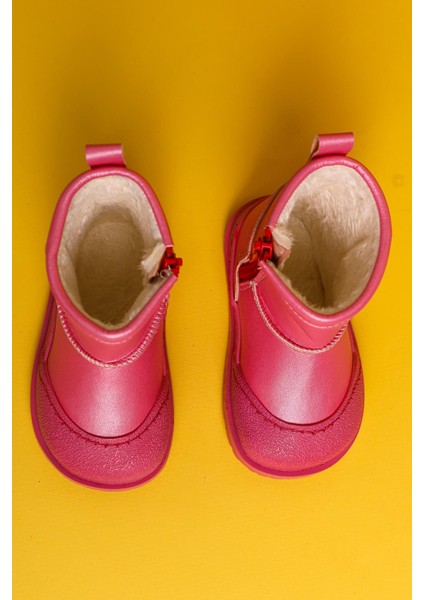 Gilla Fuşya Ters Dikiş Detaylı Içi Kürklü Bebe Bot fırsatları