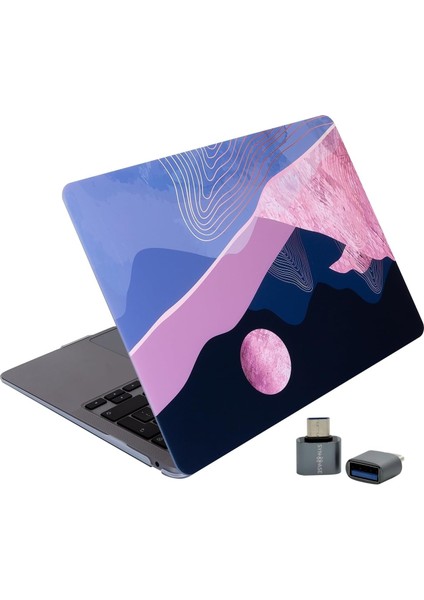 Kılıf Ince Hafif Sert Plastik Koruyucu Matebook D14 2019/2022 Yılı Uyumlu Darbe ve Çiziklerden Koruyucu Lazer Baskılı Pembe