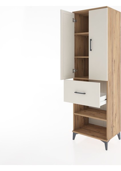 Hyperion Dolap 4 Raflı Tek Çekmeceli 2 Kapaklı 60X44X195 Çam-Aytaşı fırsatları
