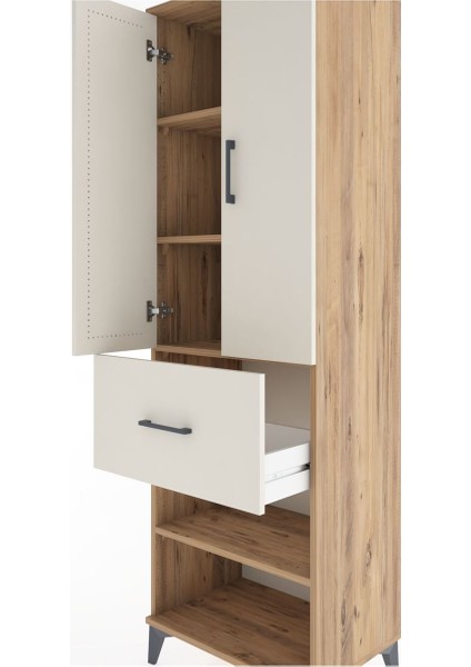 Hyperion Dolap 4 Raflı Tek Çekmeceli 2 Kapaklı 60X44X195 Çam-Aytaşı indirimleri