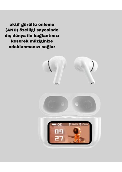 Buğz Dokunmatik Ekranlı Bluetooth Kulaklık – Anc, Suya Dayanıklı, Powerbank Kutulu fiyatları